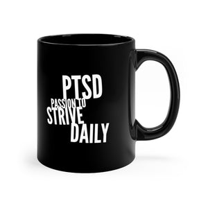 Black PTSD mug 11oz