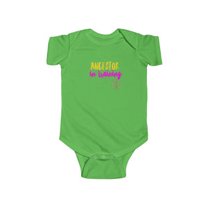 Infant Ancestor in Training Jersey Bodysuit (yellow & pink)